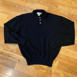 I Levrieri 100% Pure Merino Wool Sweater Made in Italy Polo Long Sleeve L